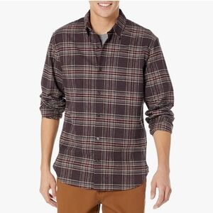 Vince Cabrillo Plaid Button Down Shirt Men's Size Large Dark Deep Wine